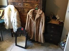 Fox jacket & mink coat