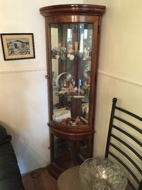Corner lighted curio