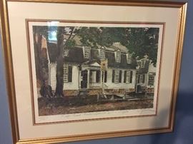 Williamsburg, numbered watercolor