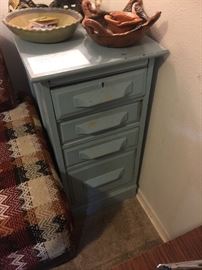 Antique oak file drawer chest