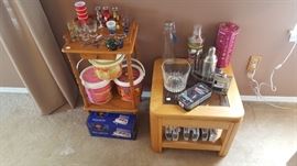 Glassware, occasional tables