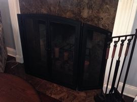 Fireplace Screen & Tools