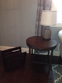 Rustic Side Table (1 of 2), Lamp (1 of 2), Magazine Rack