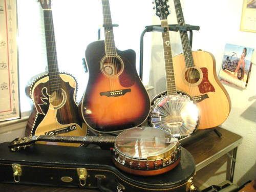 Just a small sampling of the Acoustic and Electric Guitar and Banjo Collection.