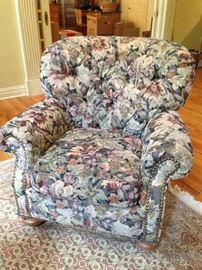 Upholstered Chair w/ Nail Head Trim