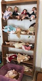 Dolls include two Shirley Temples, one by Ideal from the 1950s