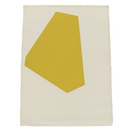 Bruce Connor Serigraph on Paper Geometric Composition: A serigraph on paper of a geometric composition by listed artist Bruce Conner (1933 – 2008), created in 1968. This work depicts an irregular hexagon filled with deep yellow pigments suspended within aa white field. The piece is signed, dated, and numbered in graphite 21 out of a 150 to the lower margin of the composition. The item remains unframed.