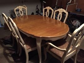 French Country Table and six chairs