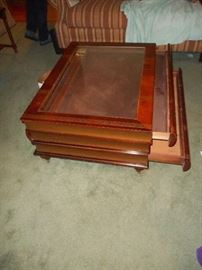Book with 3 drawer openings,  coffee table
