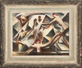 Alfred D. Crimi (American, 1900-1994) "Abyss (NYC)"