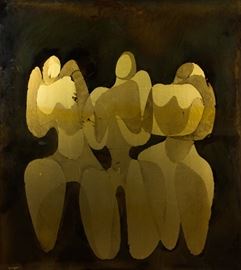 Silvio Giovenetti (American, 20th Century) Acid Painting on Metal