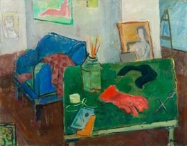 Gerrit Hondius (American, 1891-1970) Still Life with Red Glove