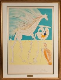 Salvador Dali (Spanish, 1904-1989) "Saturnian Giraffe"