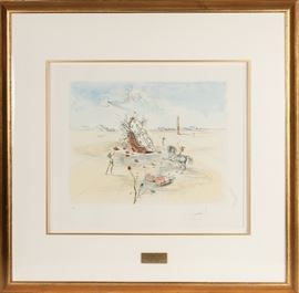 Salvador Dali (Spanish, 1904-1989) "Cosmic Horseman"