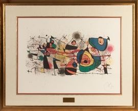 Joan Miro (Spanish, 1893-1983) Single Plated Ceramiques