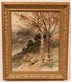 Charles Paul Gruppé (American, 1860-1940) River Birches