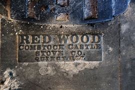 Red Wood Cast Iron Stove
