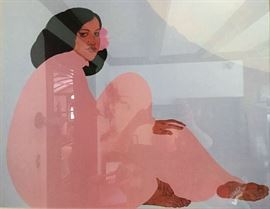 Pegge Hopper (Amer. b. 1936)  framed print signed