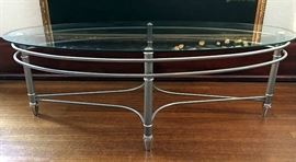 chrome and glass coffee table (matches the pair of end tables)