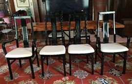 set of 6, four side and two arm chairs, Italian