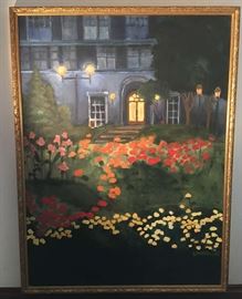 monumental oil on canvas, signed