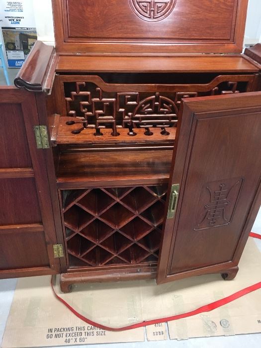 Oriental  style liquor cabinet