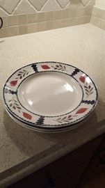 Wedgewood Adams China. Service for 4.  Salt and Pepper shakers, large bowl, and platter