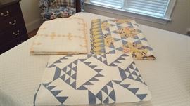 5 Early 20th Century Quilts-Various patterns and sizes.  (2 matching).