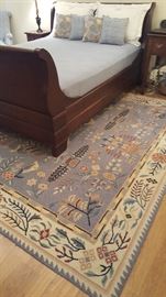 Hand Hooked Rug 100% Wool Blue/Multi 8' x 10'