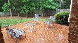 Outdoor furniture with cushions in great condition.