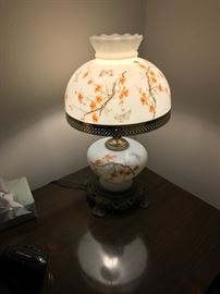 Beautiful hurricane lamp.