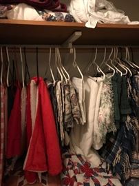 Some of the tablecloths, throws, blankets, quilts and comforters.