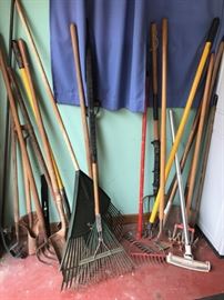 Lots of yard tools.