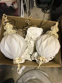 Vintage double swag lamps!