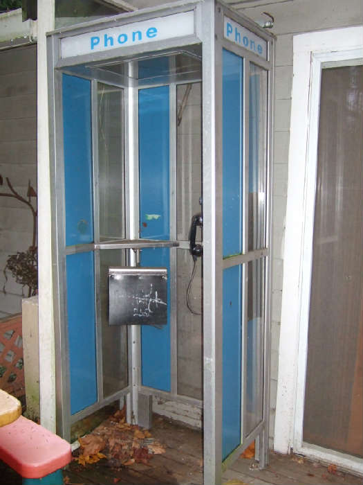 1980'S-90'S Full size phone booth with push button phone