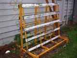 A frame glass rack for pickup bed
