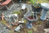 birdbaths, statuary
