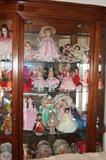 Room full of Madame Alexander Dolls