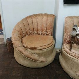 A Pair of Deco inspired club chairs