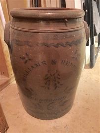 19thC. Williams and Reppert six-gallon crock