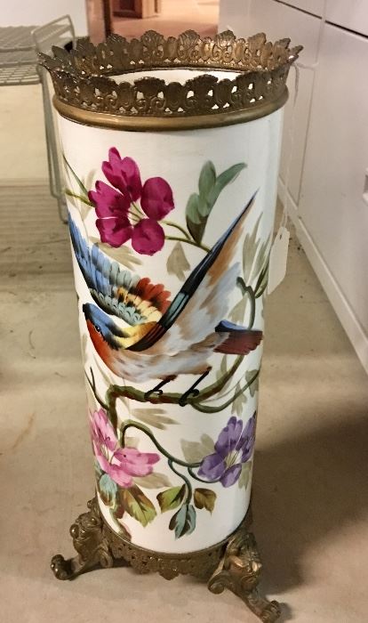19thC. hand-painted vase