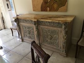 Whitewashed sideboard