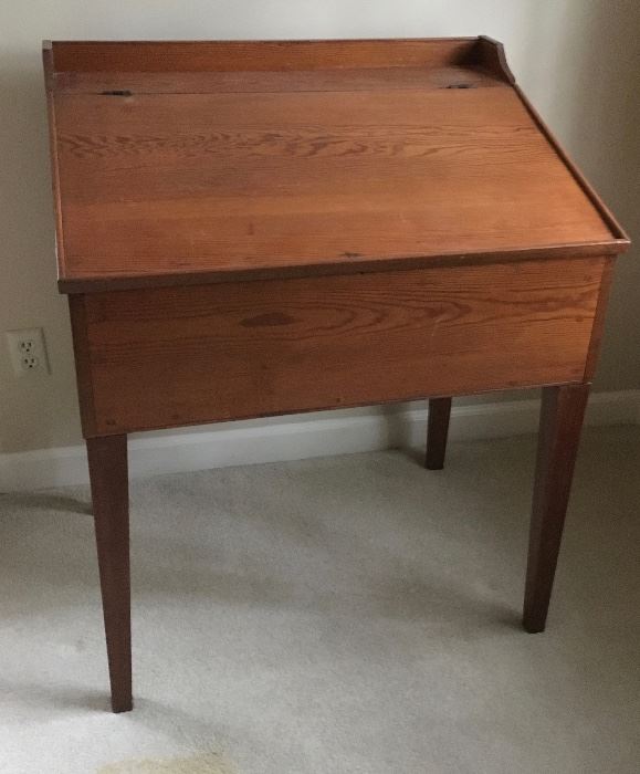 Old desk - top hinged 