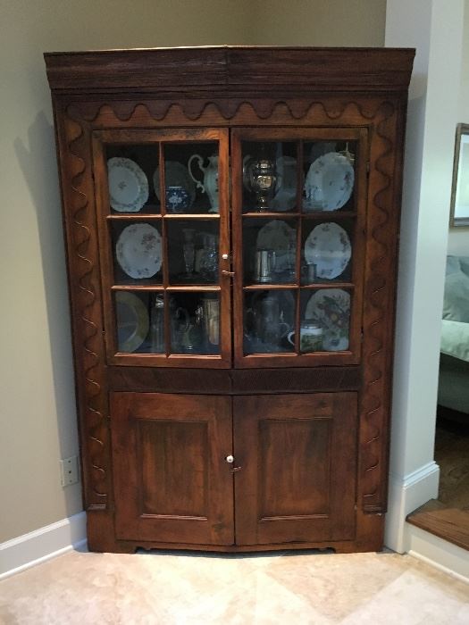 Beautiful, very unusual, corner cabinet