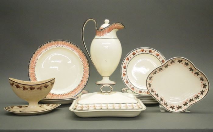 Wedgwood Creamware, including "Etruscan" pattern, late 18th century.