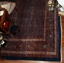 Circa 1920's Room Size Ardabil Mir Persian Rug with Cobalt border and buteh forms in the center, 17'5" L x 10'2" W
Condition
fair slight moth damage can be repaired
Starting Bid
$300.00
