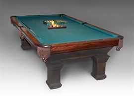 A refurbished Victorian pool table with a new slate top on an old base. *Please note that this is located up steps on a third floor. Professional movers will have to be hired to disassemble and move.
Condition
very good
Starting Bid
$150.00
Buyer's Premium

    22%