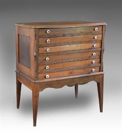 Victorian Spool Chest On Stand