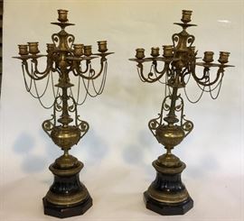 Pair of 19th C. French Empire Candelabras