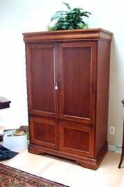 Cherry entertainment center.